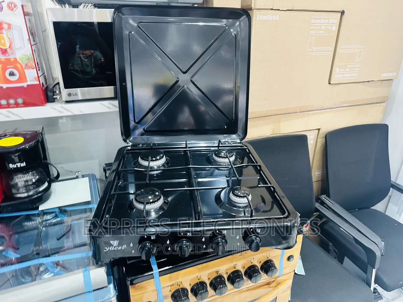 Get New Black Yucel Gas Cooker Table Top 4burner