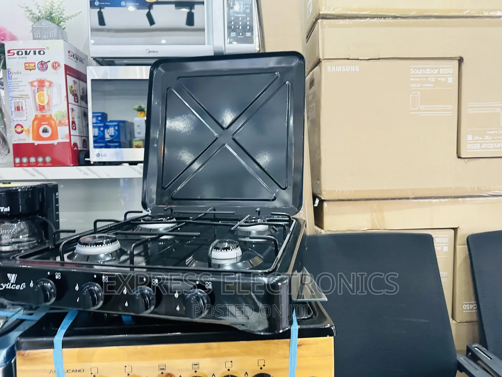 Highly Recommend Gas Cooker Table Top Yucel 4burner Black