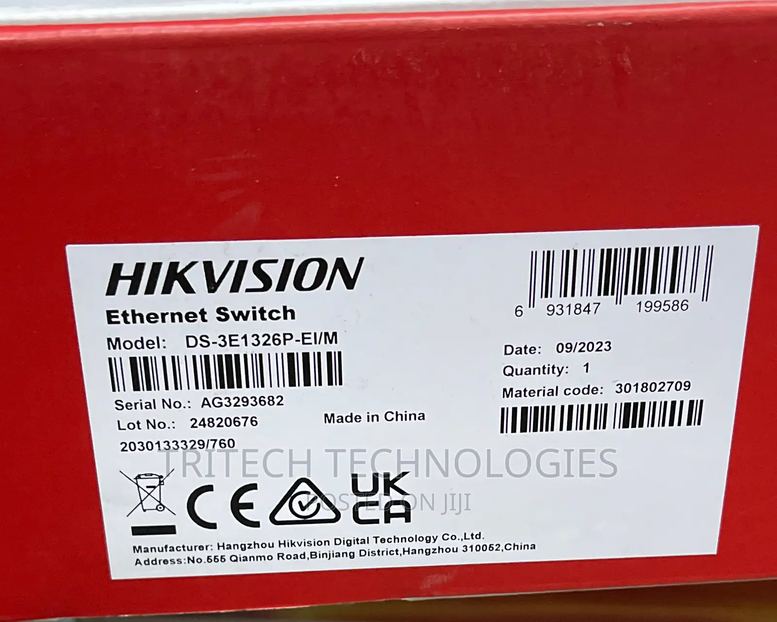 Hikvision 24 Port Managed Fast Ethernet Poe Switch + 1 SFP