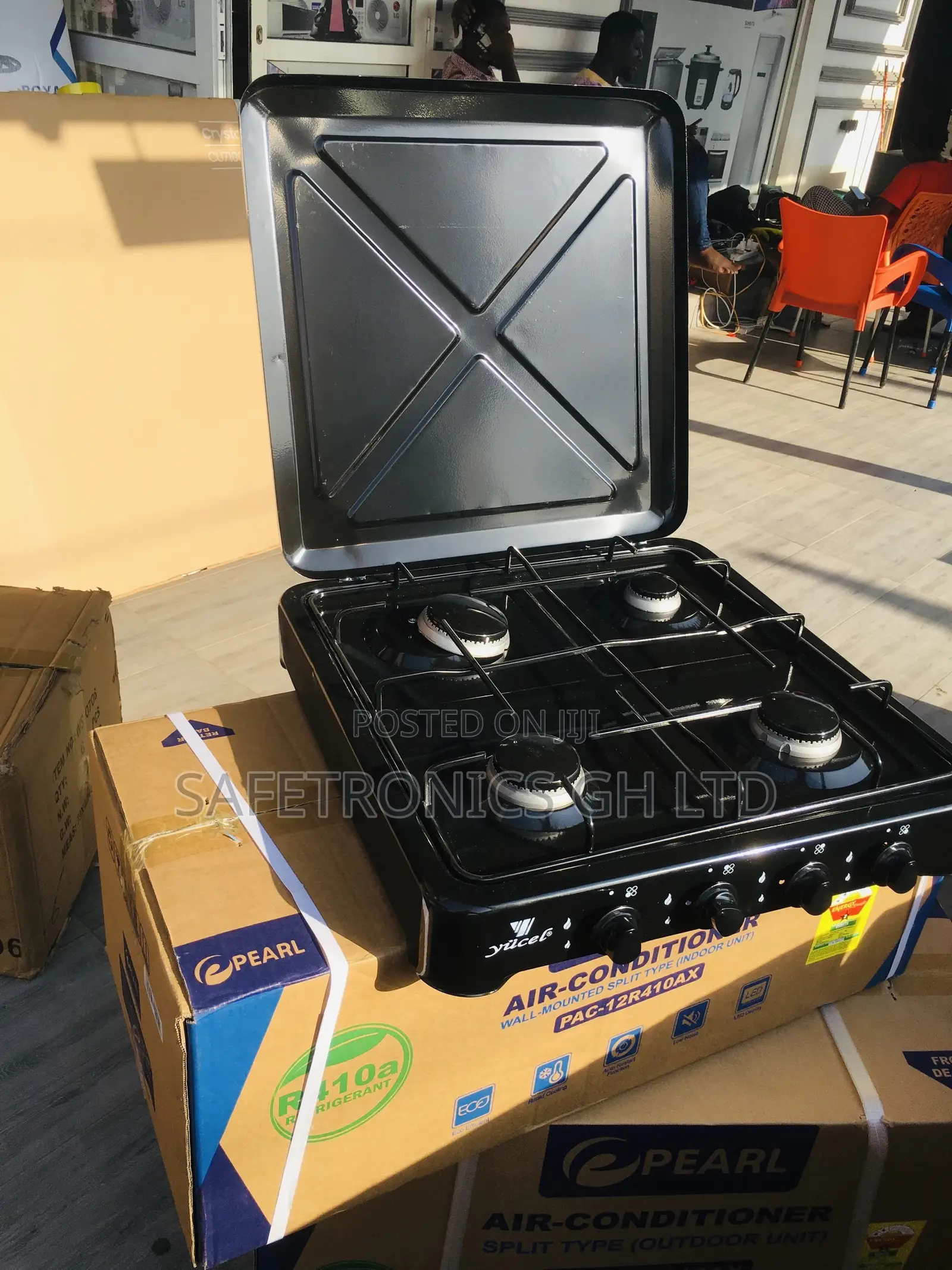 Table Top Stove 4 Gas Burner Yucel Black Lasting