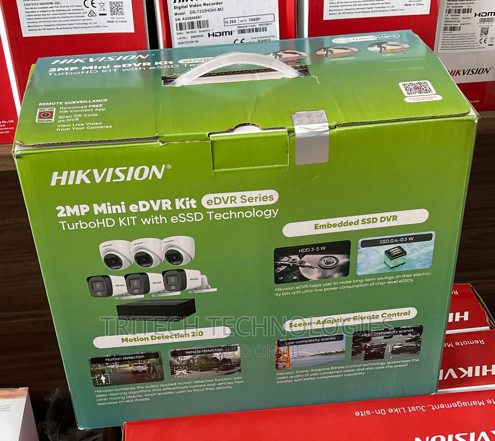 Hikvision 2mp Mini Edvr 6ch Full Color KIT + 330gb