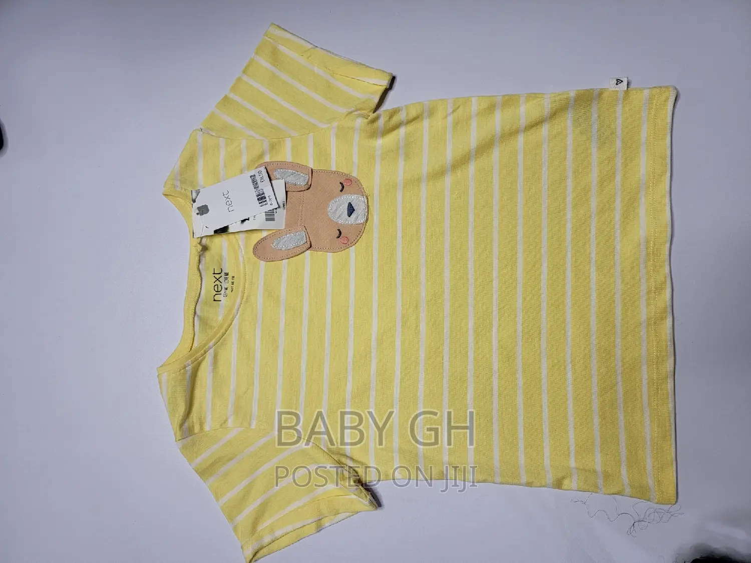 Next Choice Girls Yellow Striped White Girls Top