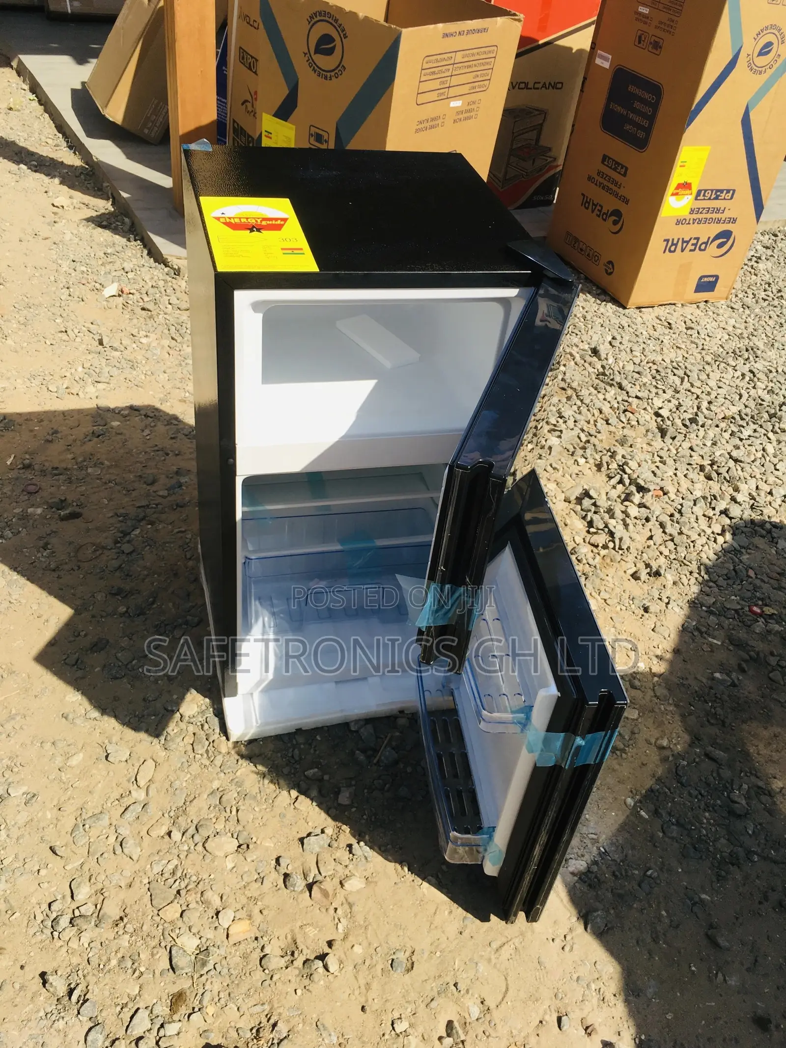 Cooling PF-10T Doubledoor Topfreezer Glass Black Pearl