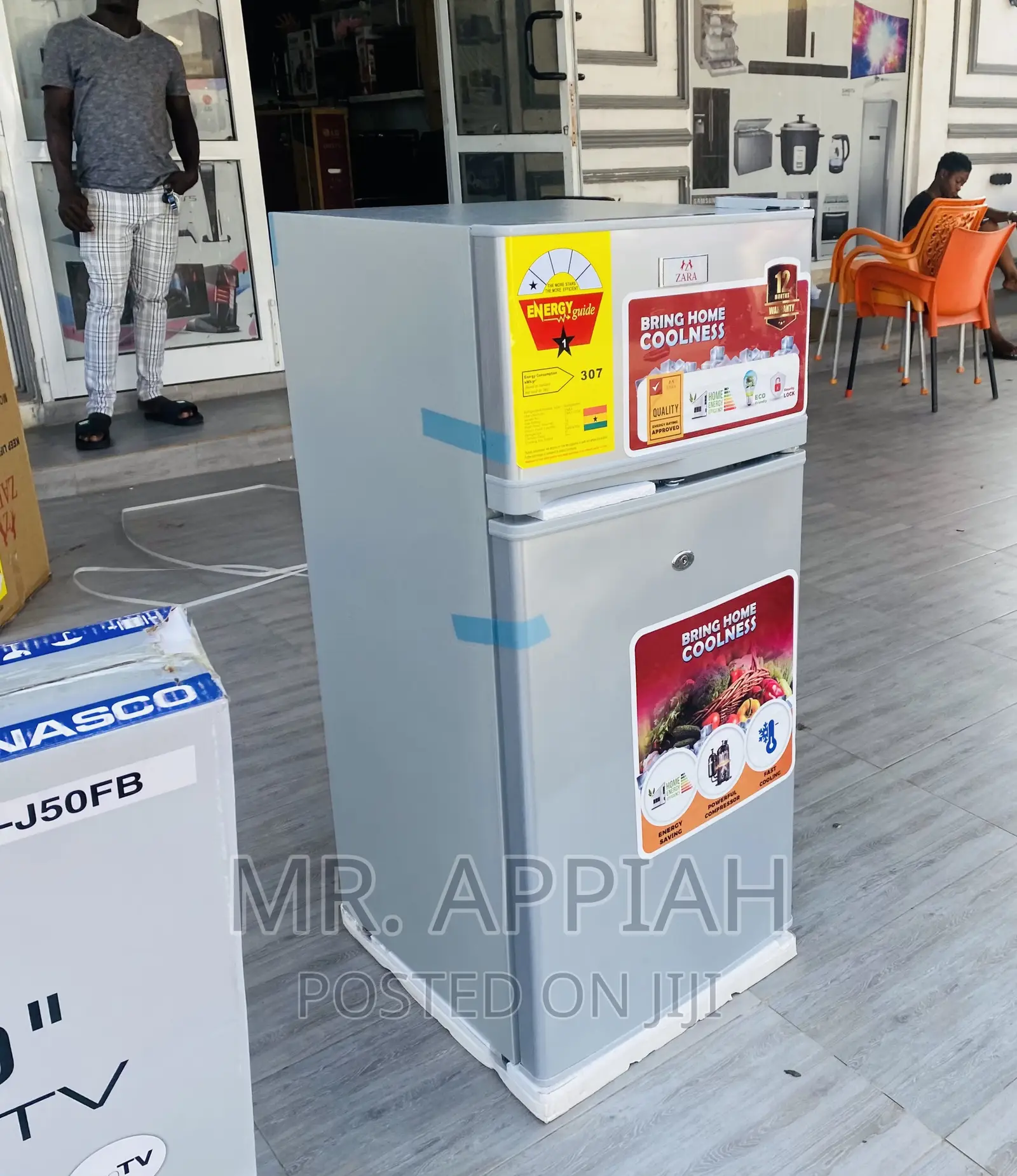Fast Chilling Zara 12TM Double Door Electric Fridge(Gray).