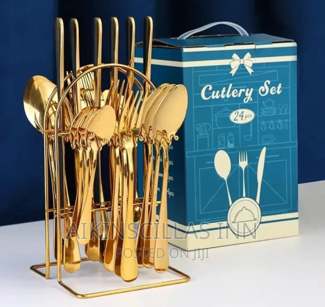 24pcs Gold Luxury Cutlery Set