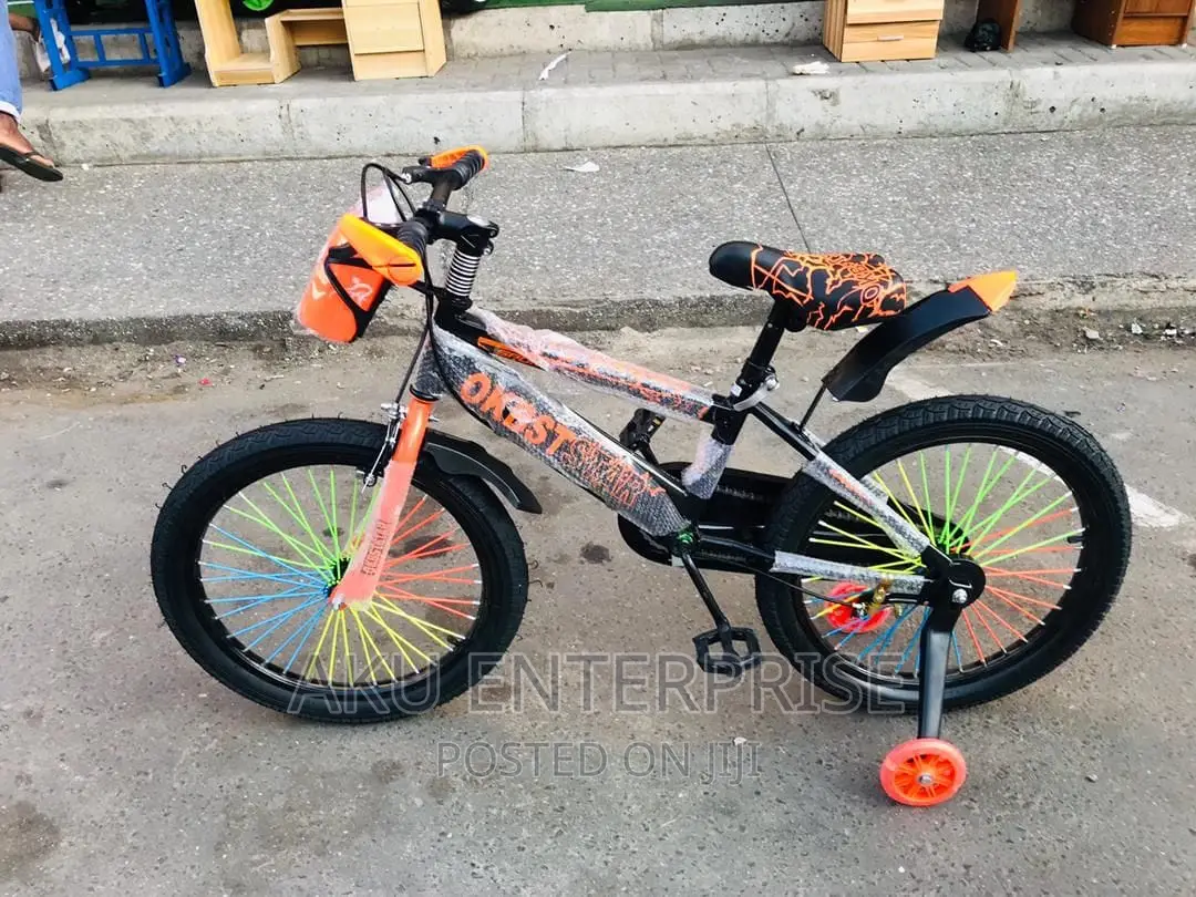 Kids Bicycle Cycling With Support Children Bike