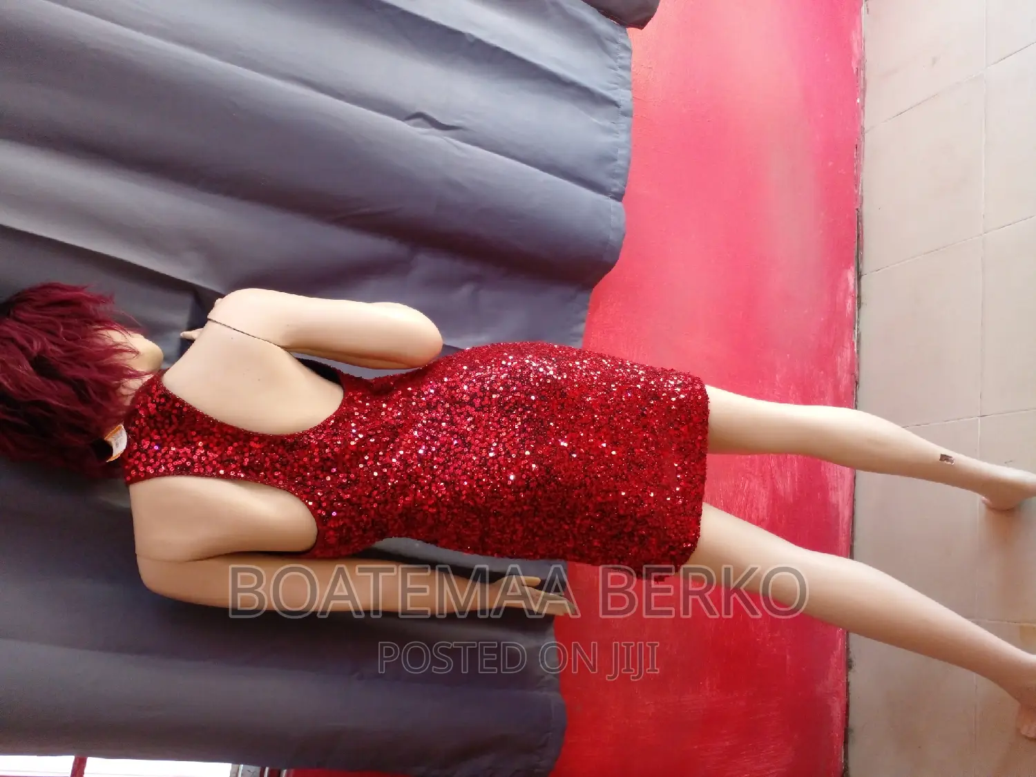 Red Shining Party Dress