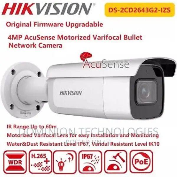 HIKVISION DS-2CD2643G2-IZS 4MP Motorized Varifocal Bullet Ne