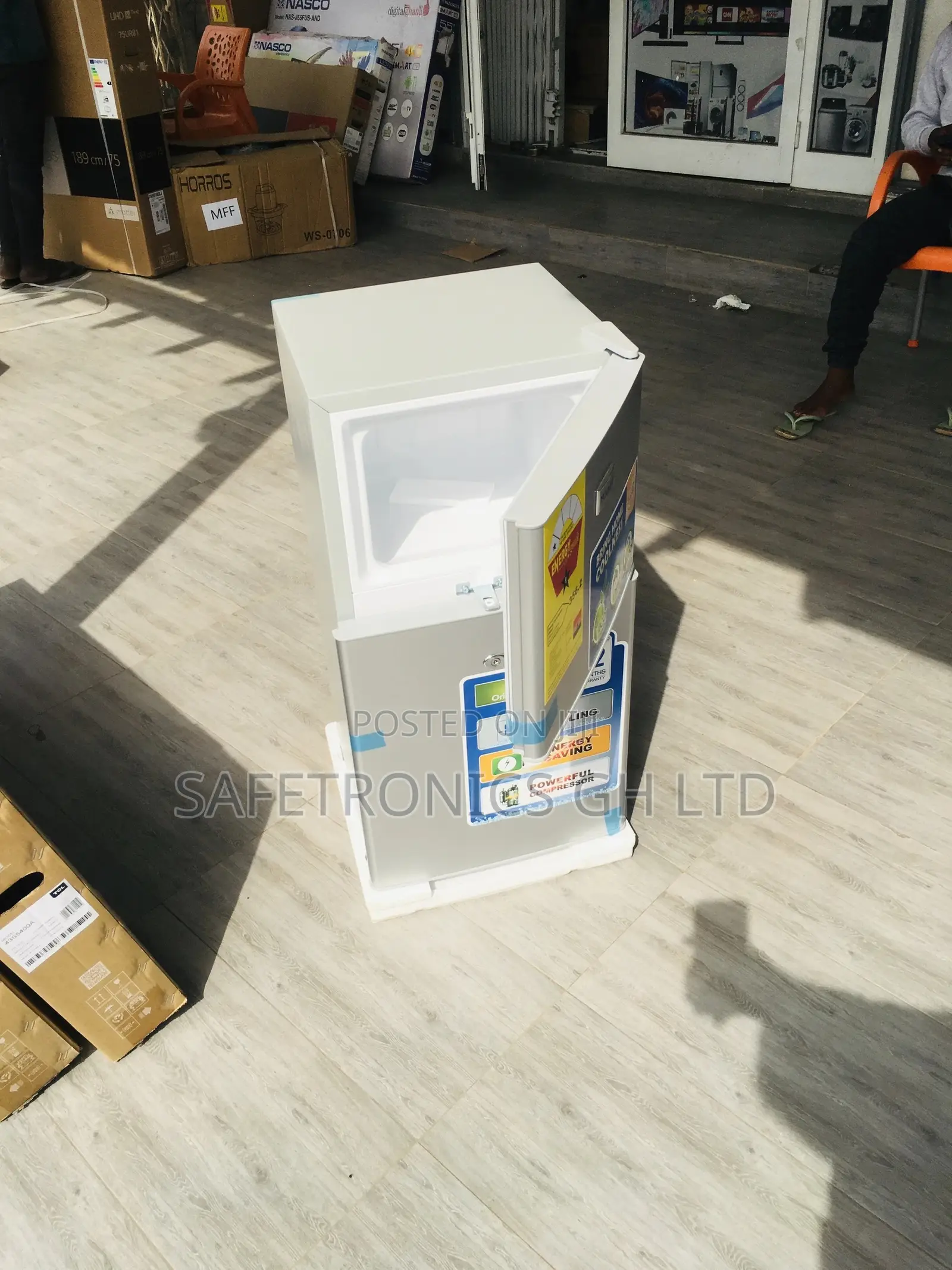 Lasting Doubledoor Gray Nasf2-120 Topfreezer Fridge