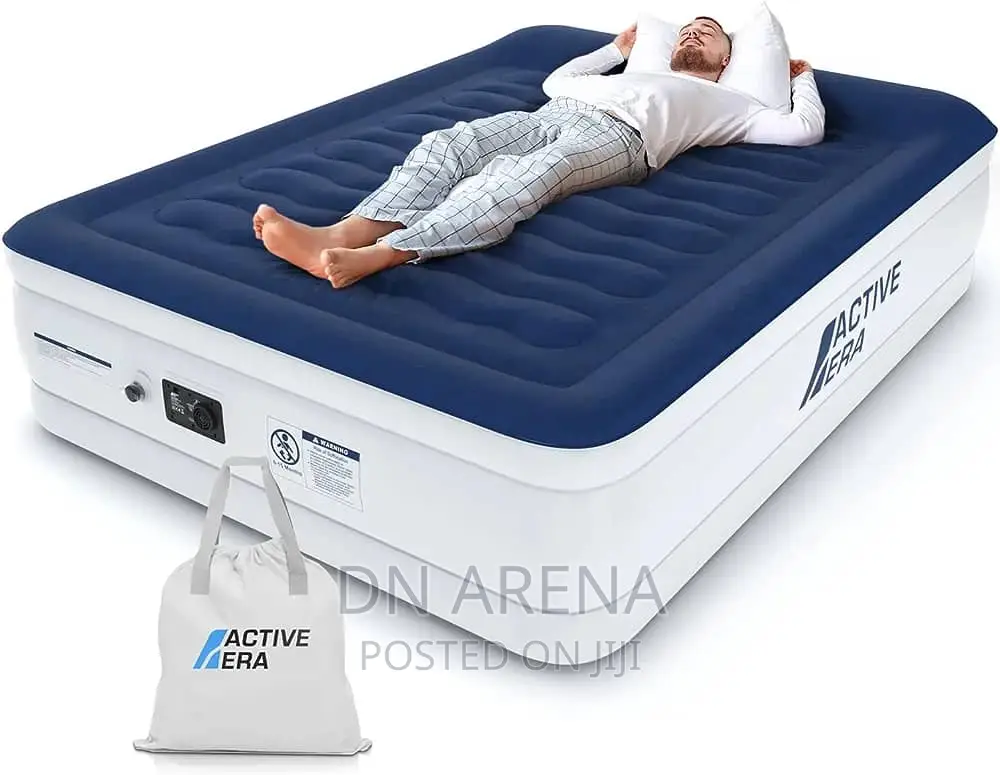 Airbed With Inbuilt Electric Pump Raised Pillow