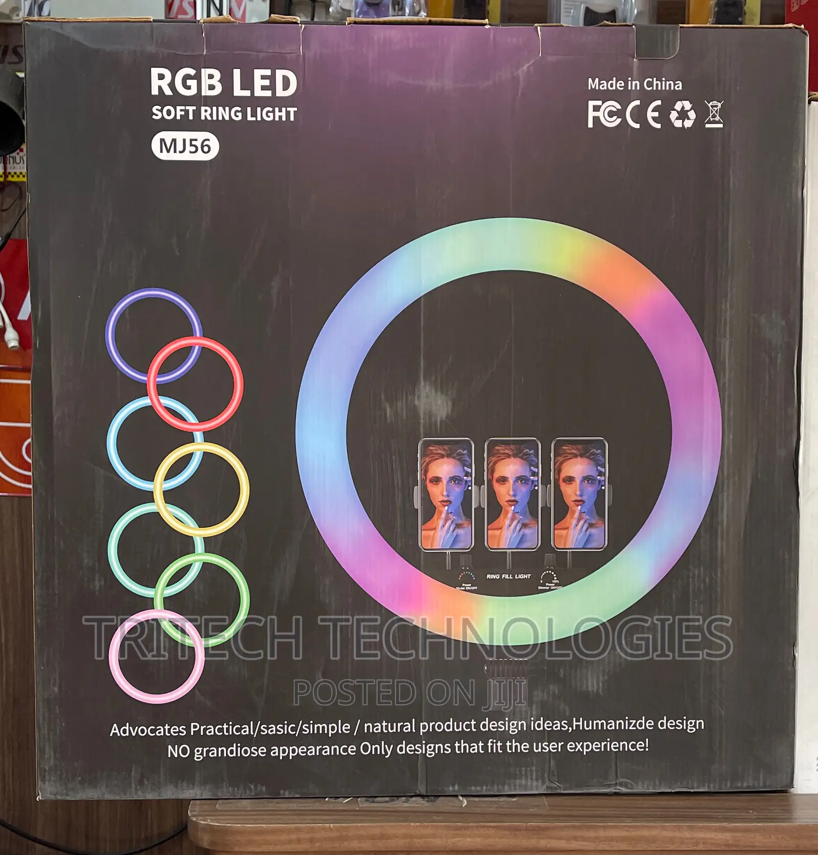 LED RGB Ring Light 20cm 21inch RGB Colorful Live Shooting