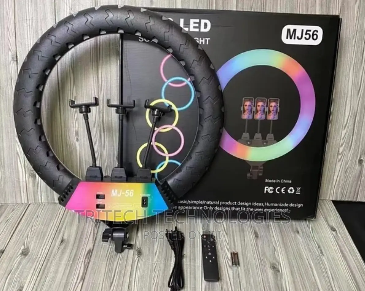 LED RGB Ring Light 20cm 21inch RGB Colorful Live Shooting