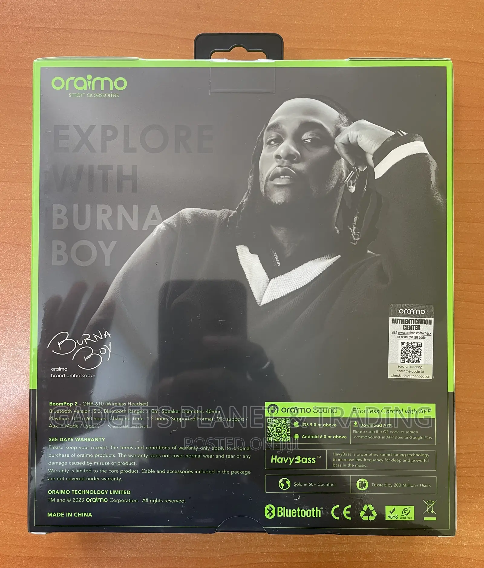 Oraimo Boompop2s Super Base Headphone 60hrs Play | OHP - 610