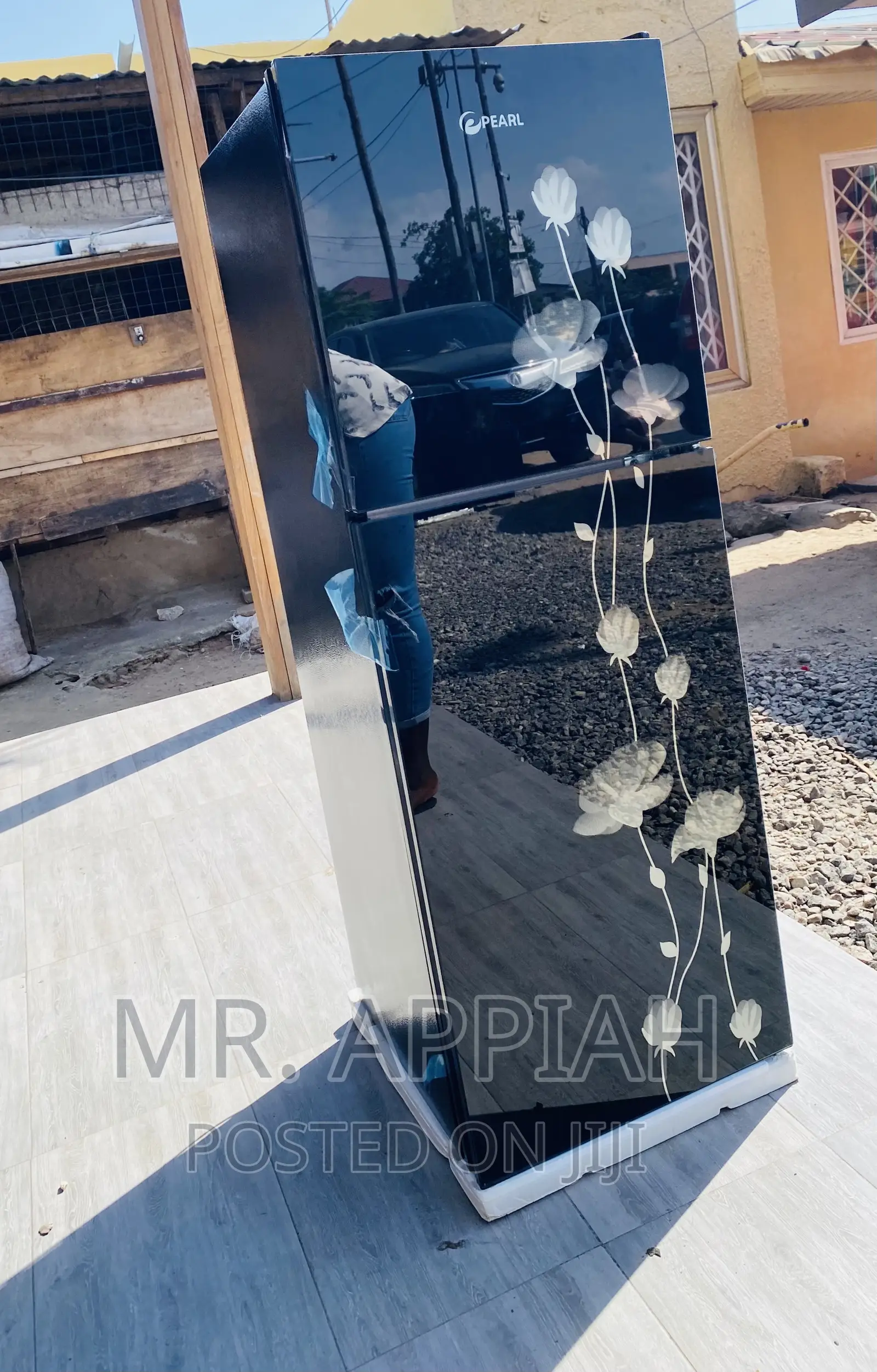 Original Pearl PF-10T 2 Door Electric Fridge(Black).