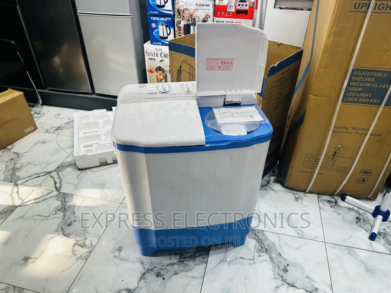 7kg Topload Twintub—-Nasco 7kg White Washing Machine