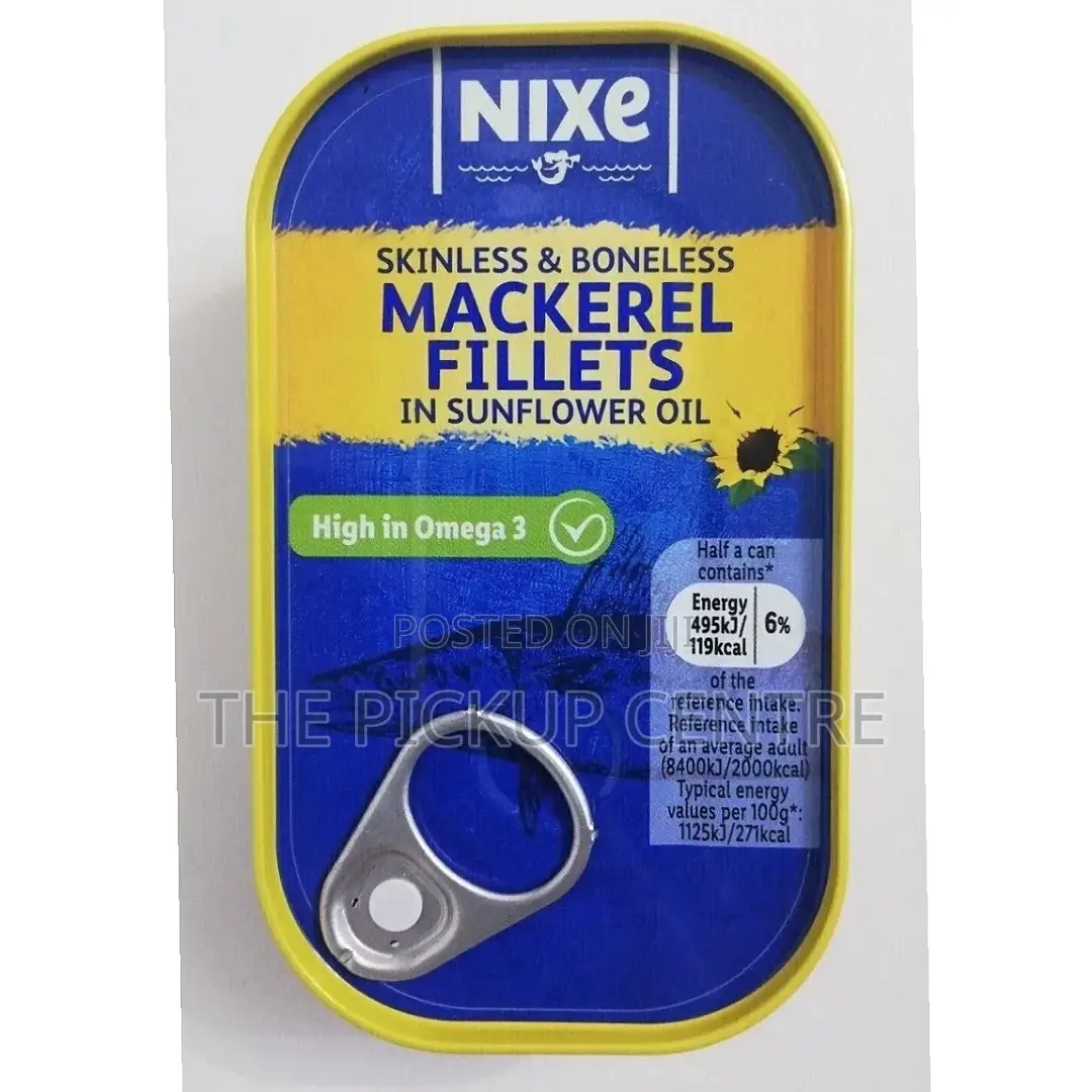 Nixe Mackerel Fillets in Sunflower Oil 125gskinless Boneless