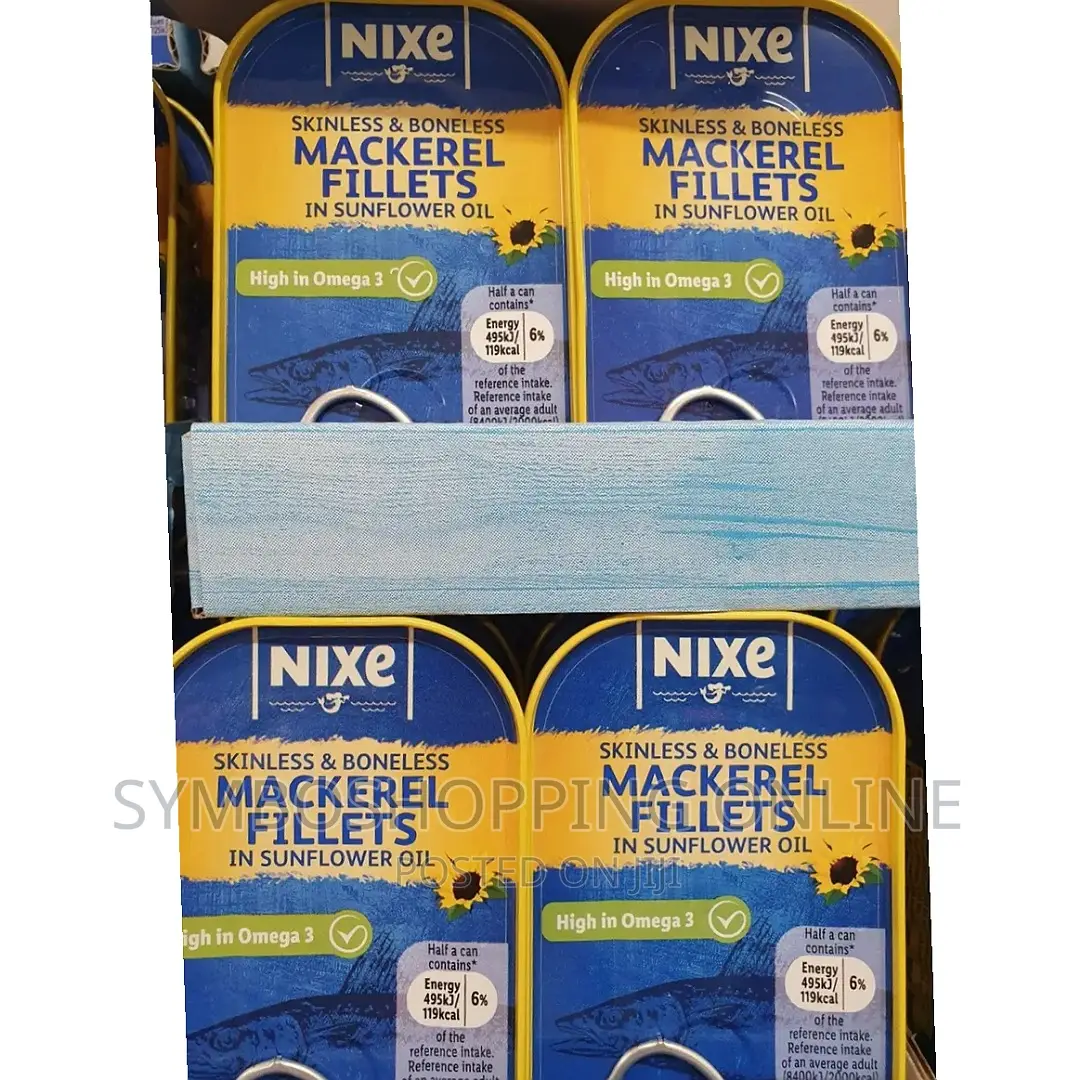 Nixe Mackerel Fillets in Sunflower Oil 125gskinless Boneless