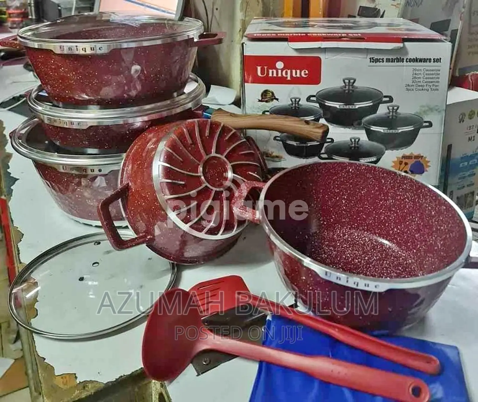 Original Unique Marble Granite Nonstick Cookware 5pics Set