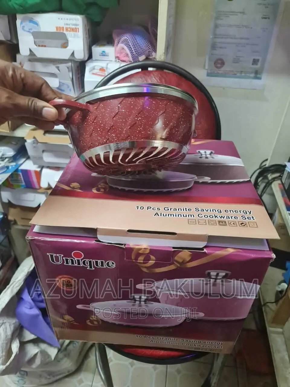 Original Unique Marble Granite Nonstick Cookware 5pics Set