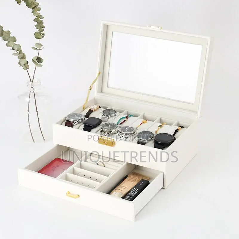 12 Slot Watch Box With Drawer