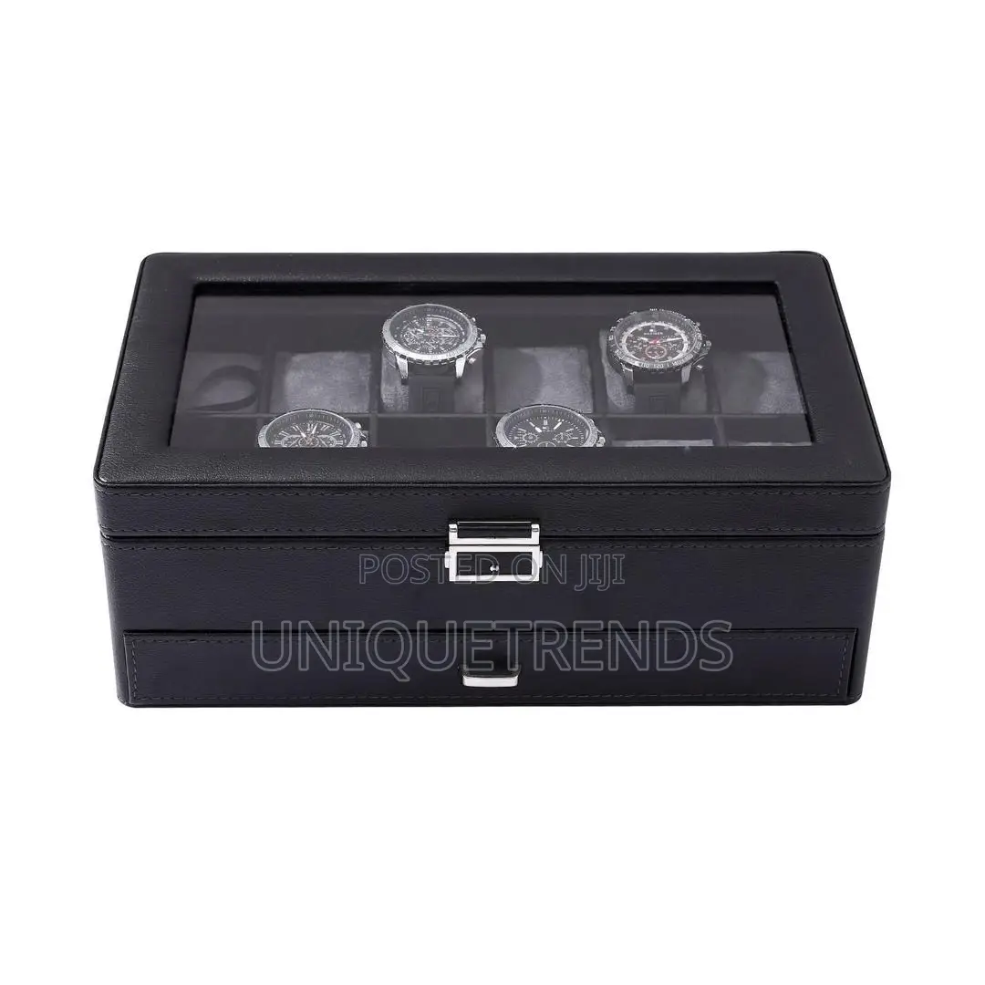 12 Slot Watch Box With Drawer