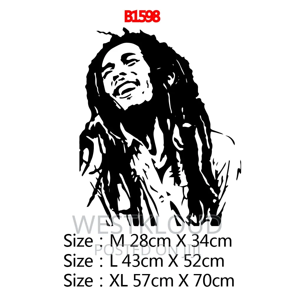 Bob Marley Wall Sticker Jamaican Rasta Decal Decoration
