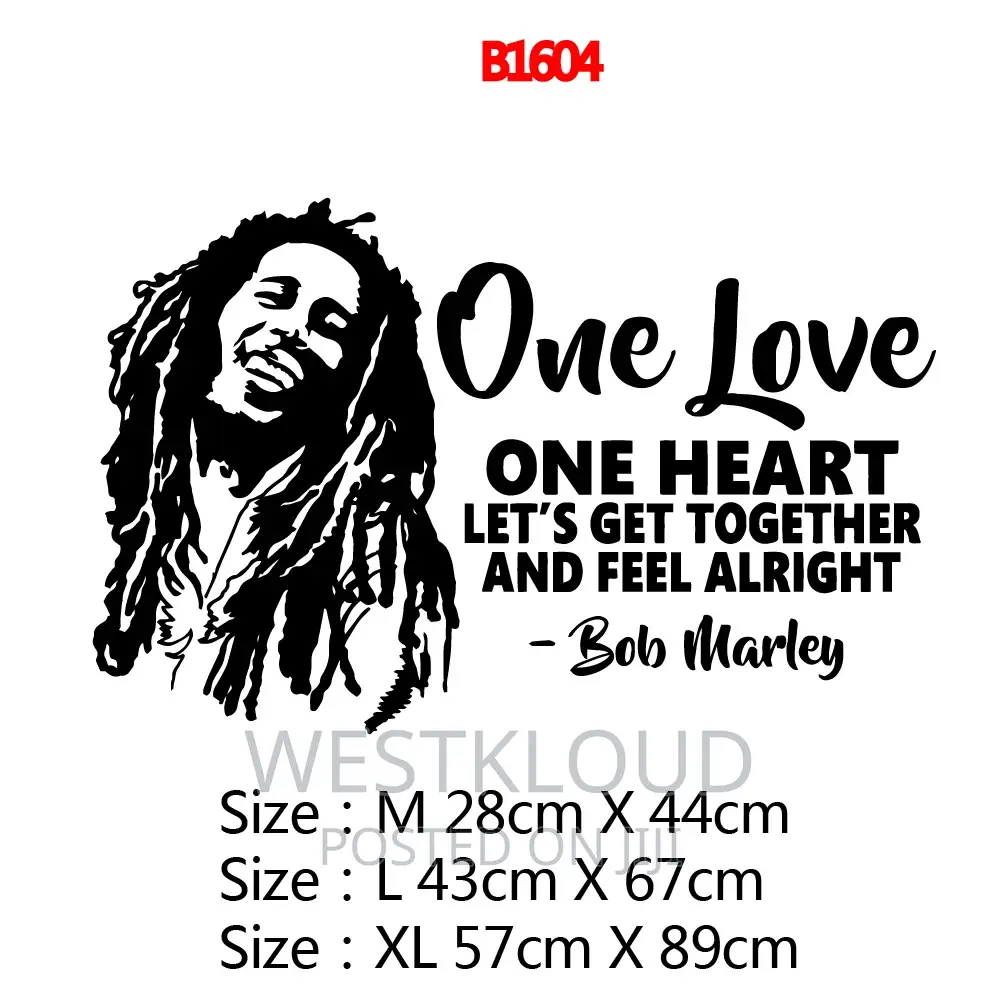 Bob Marley Wall Sticker Jamaican Rasta Decal Decoration
