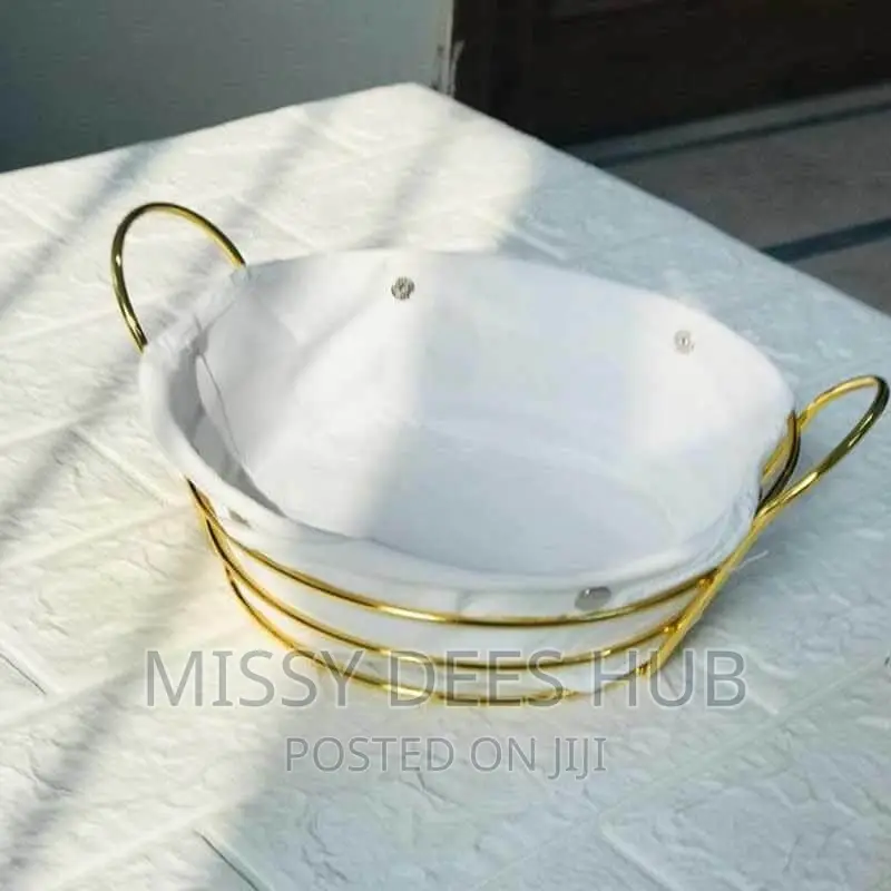 Gold Metallic Bread Basket