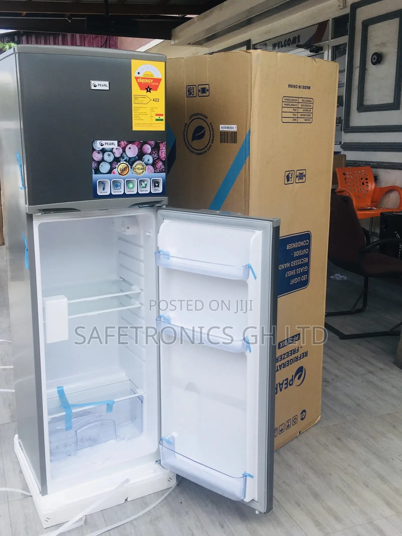 Doubledoor Pf-270ix Pearl Topfreezer 166 Liters Gray Fridge