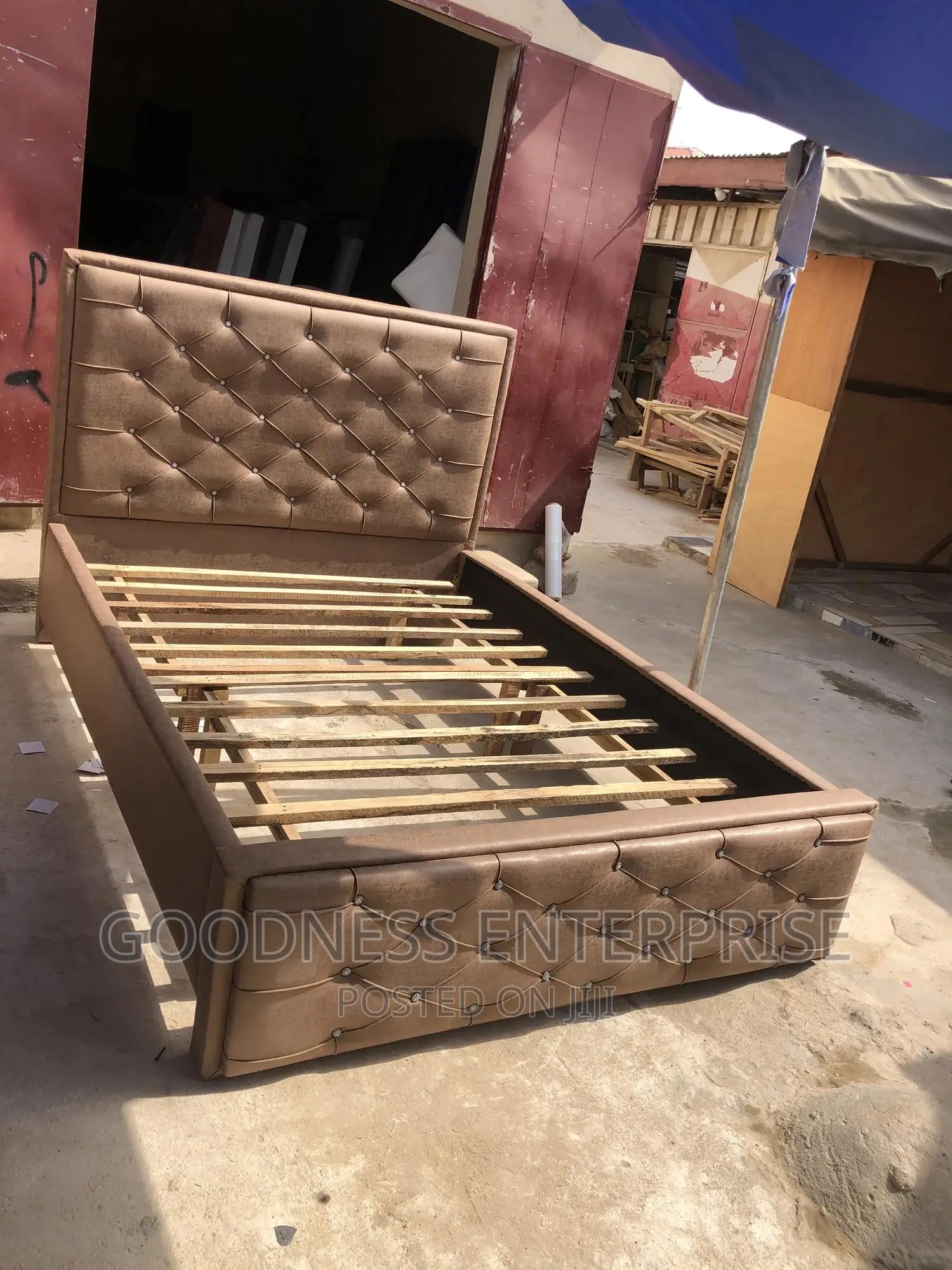 Double Fabric Bed Frame