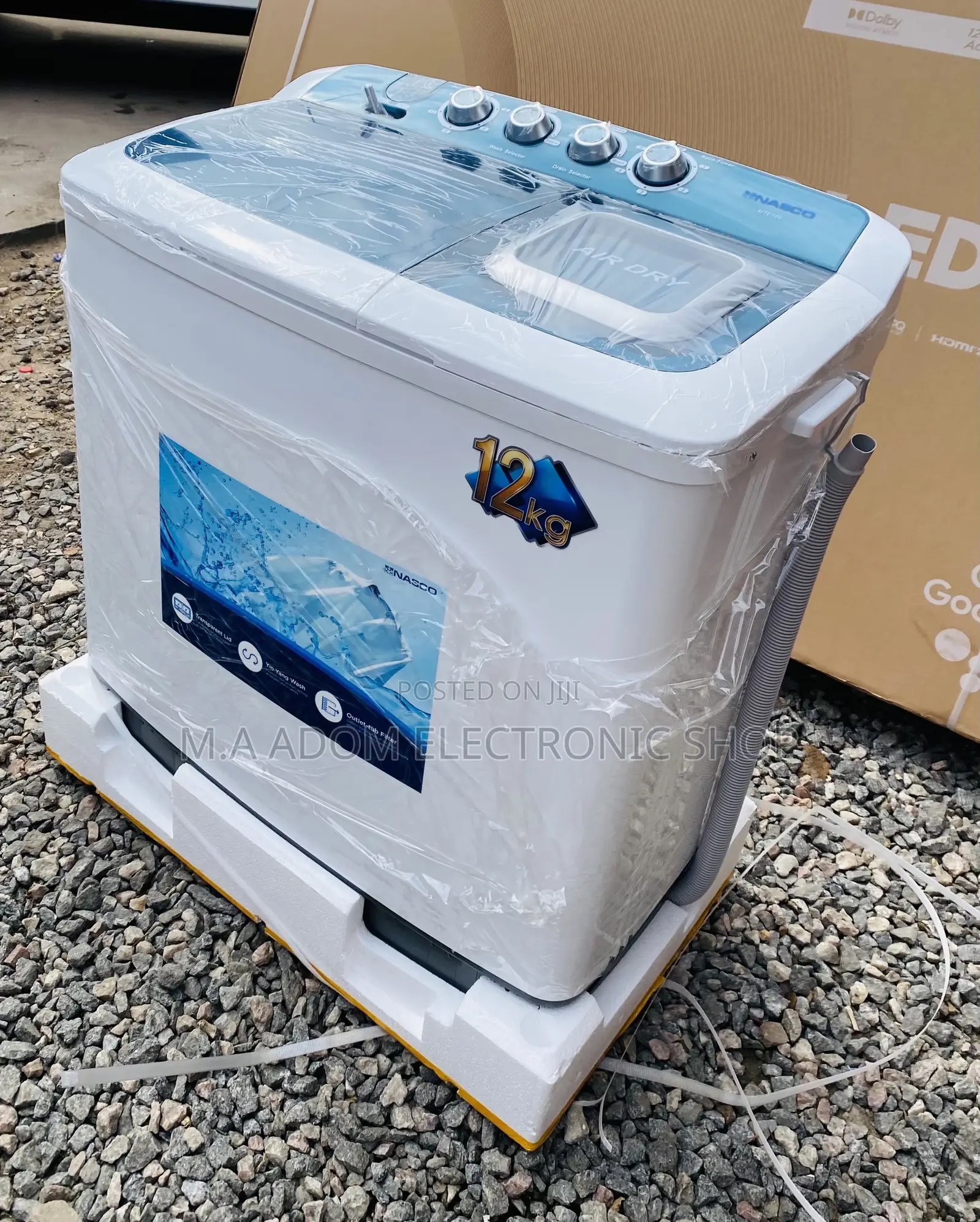 Brand New Nasco 12kg Top Load Electric Washing Machine 