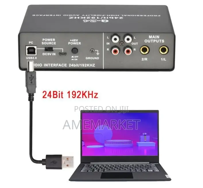 Q24 Studio Recording Audio Interface Electric Guitar