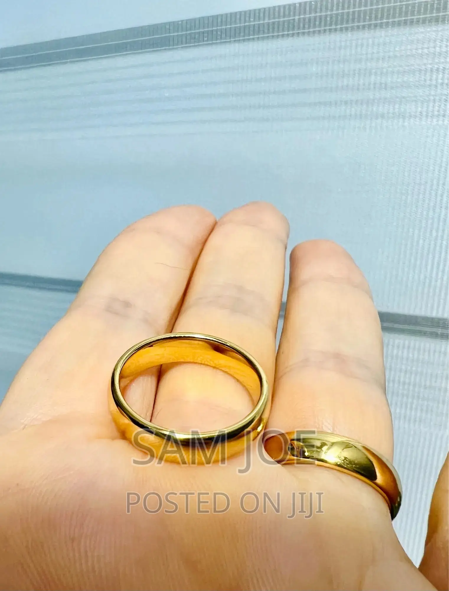 2set Pure Gold Wedding Rings