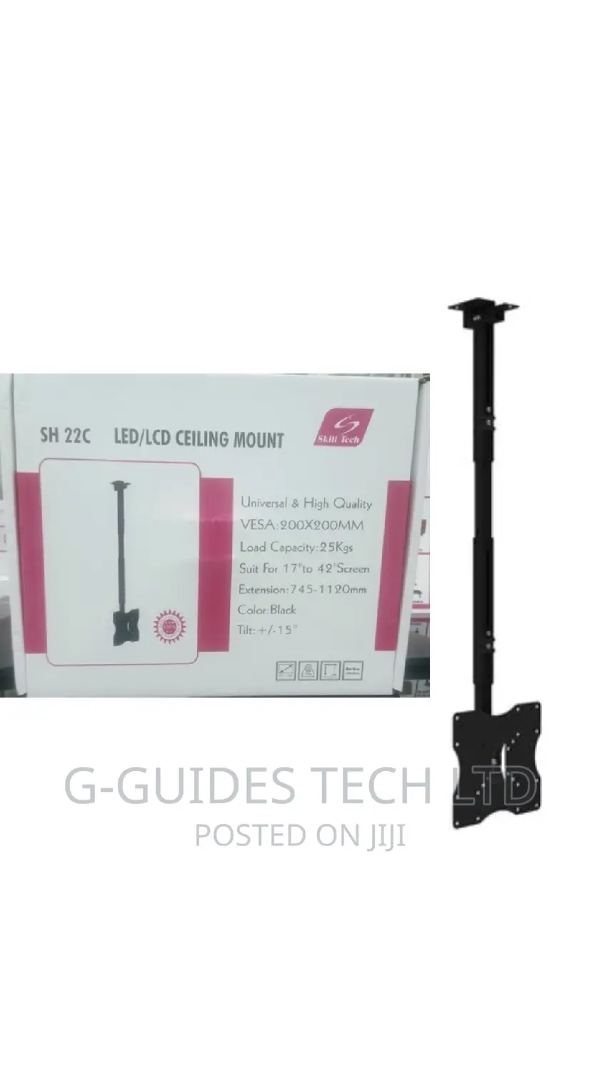 Skill Tech Sh-22c Tv Ceiling Mount 17”- 42”, Sh-22c Ceiling Tv Mount
