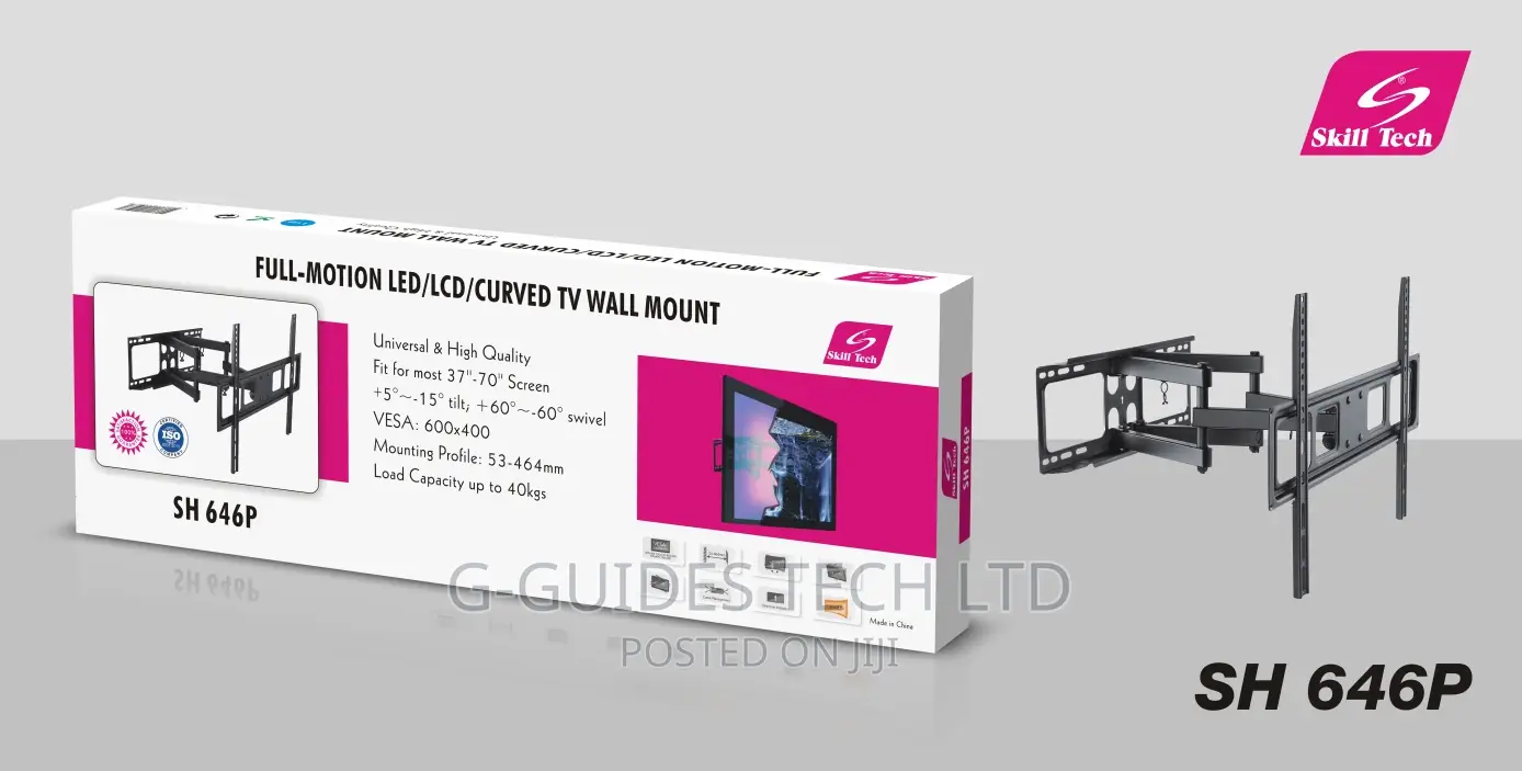 SH-646P Steel Full-Motion Tv Wall Mount 37" ~ 70" Screen