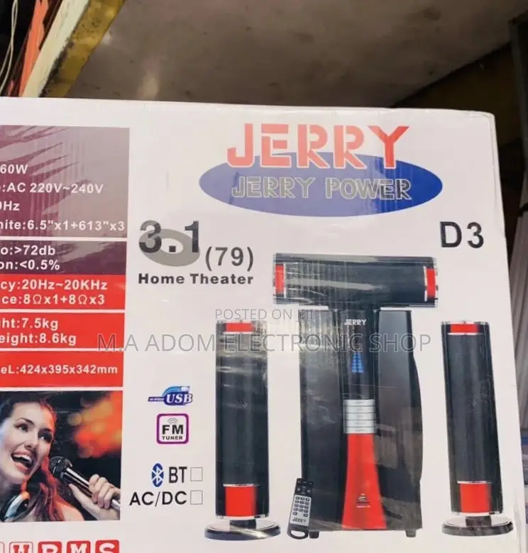 Fresh in Box Jerry JR-D3 Bluetooth Home Theater 