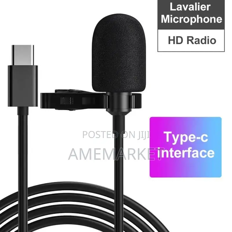 Type-C Lavalier Lapel Microphone for Quality Voice Recording