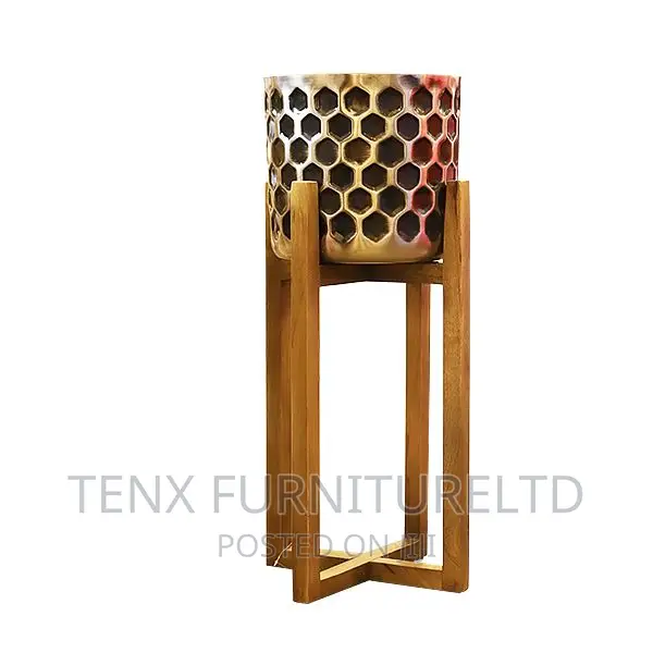 Decor Planter With Wooden Stand Medium
