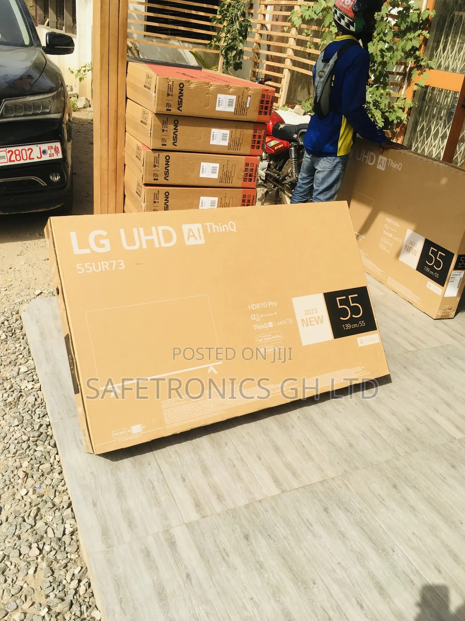 Black Glossy Lg Led 55 Inches Uhd Ur73 Smart Tv