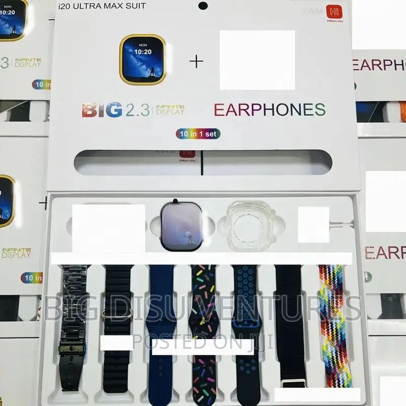 I20 Ultra Max 10 in 1 Smartwatch With TWS Airpod