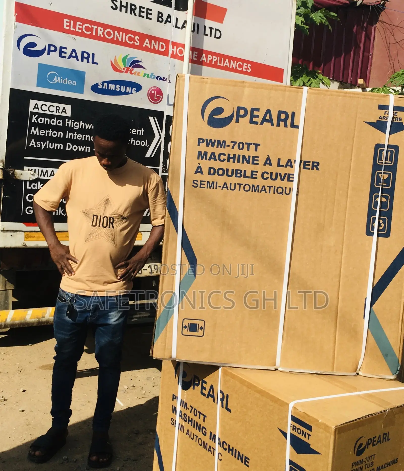 Electric 7kg Washingmachine Topload Semiautomatic Pearl