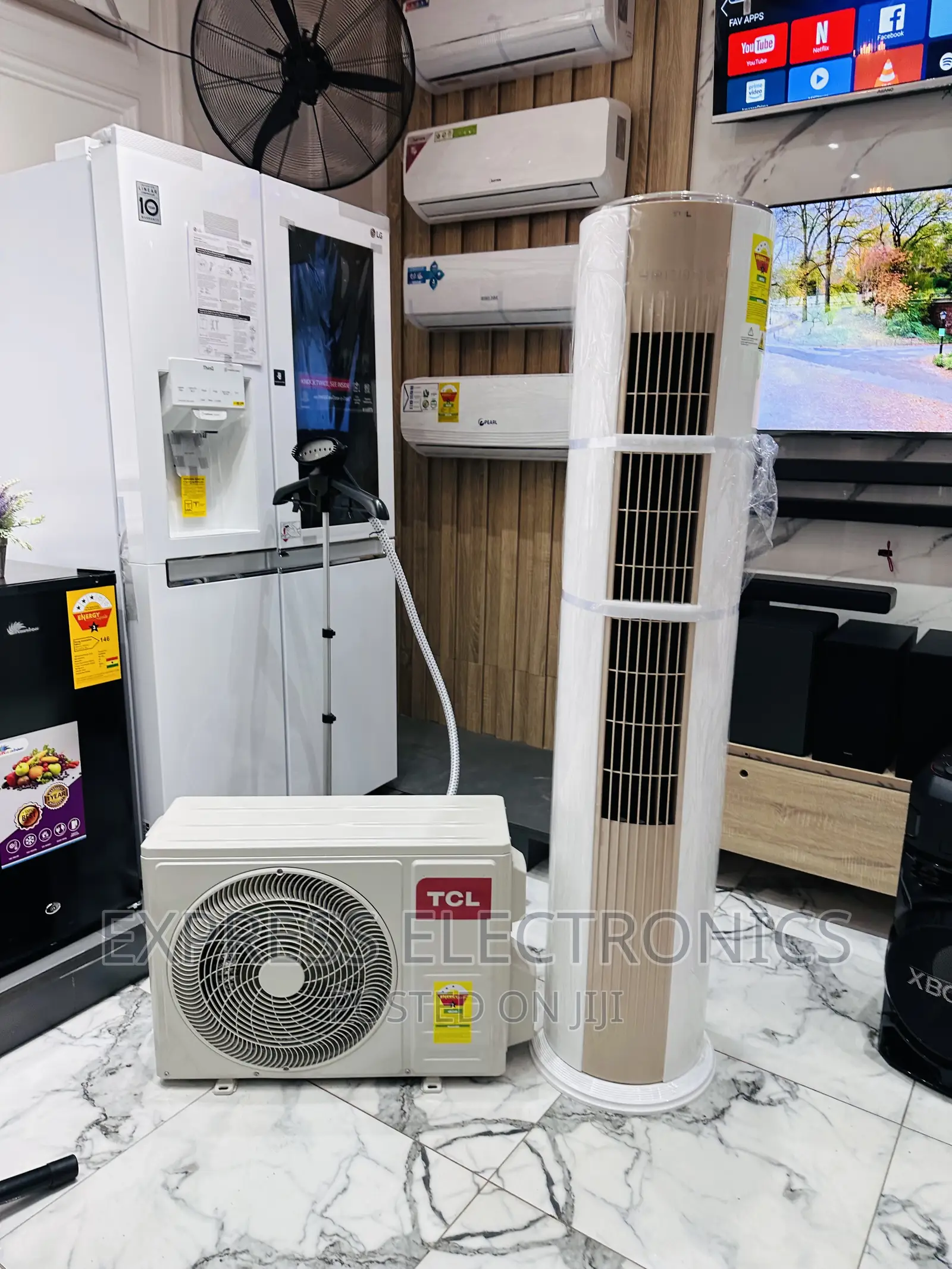 2.5hp Split Floor Standing AC White TCL Automatic Sleek
