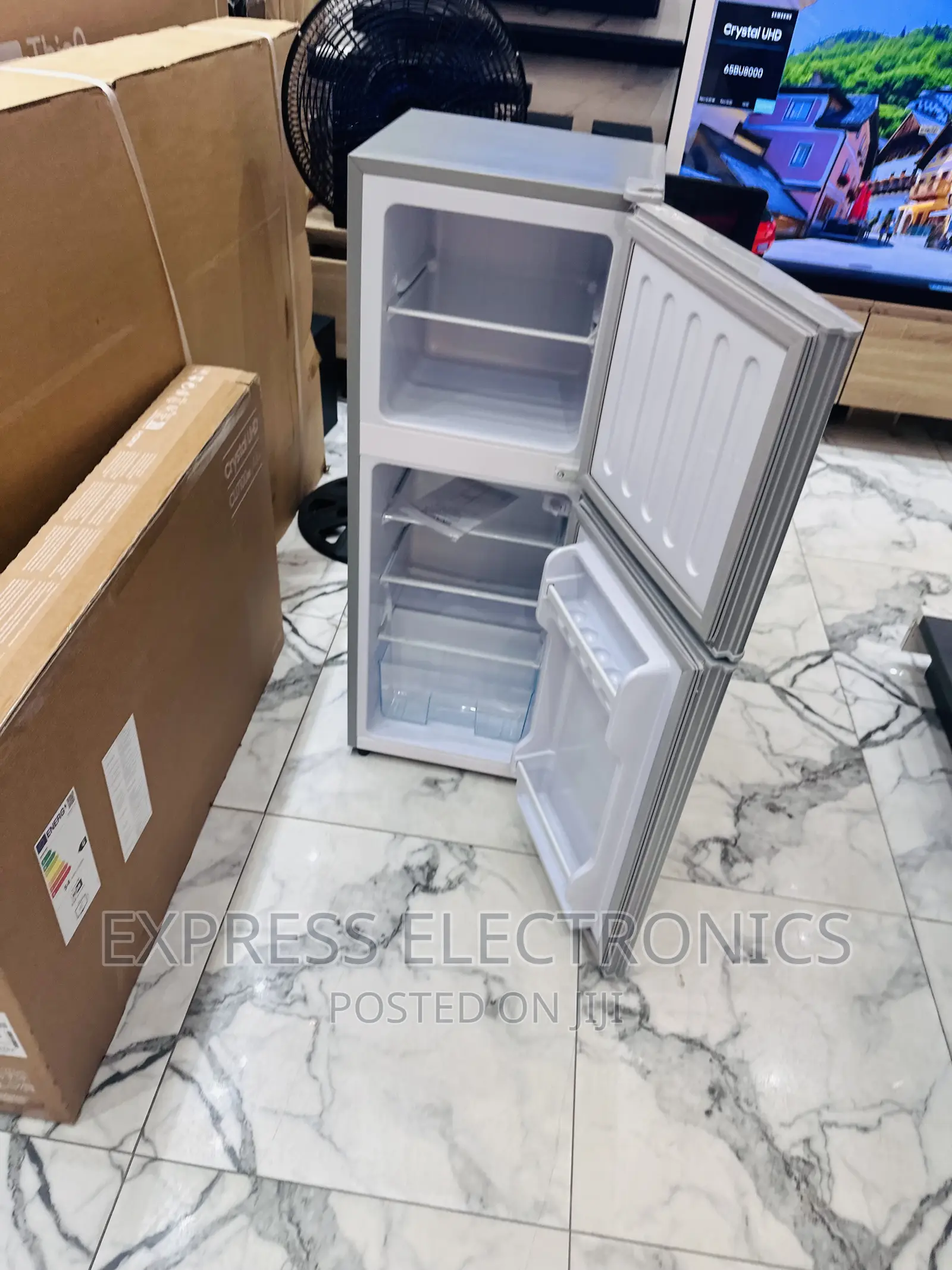 Nasd2-13 Double Door Mini Size Fridge Nasco Grey