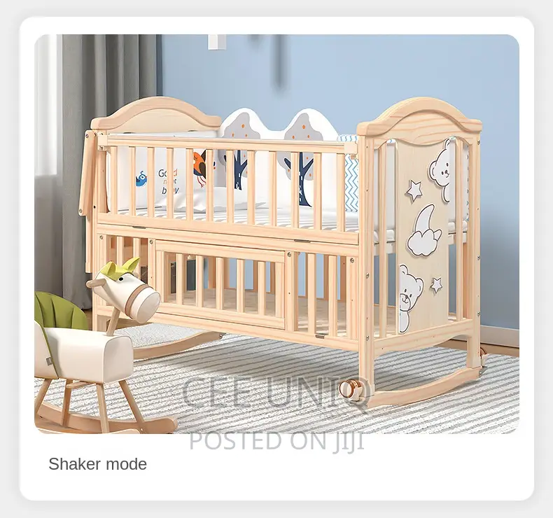 Convertible Wooden Baby Crib