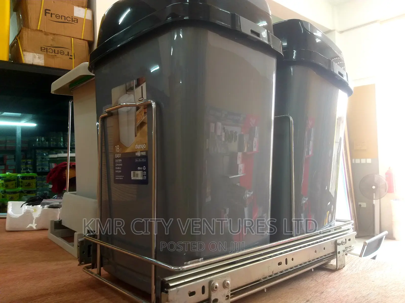Modern Cabinet Dustbins With Rails.