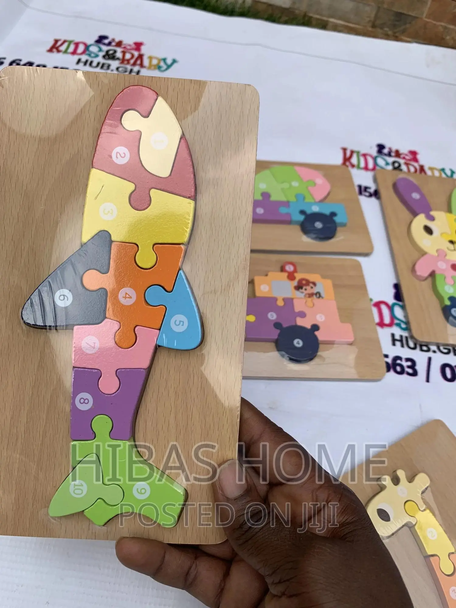 Wooden Puzzle Game Animal Puzzle Pieces Number Puzzle