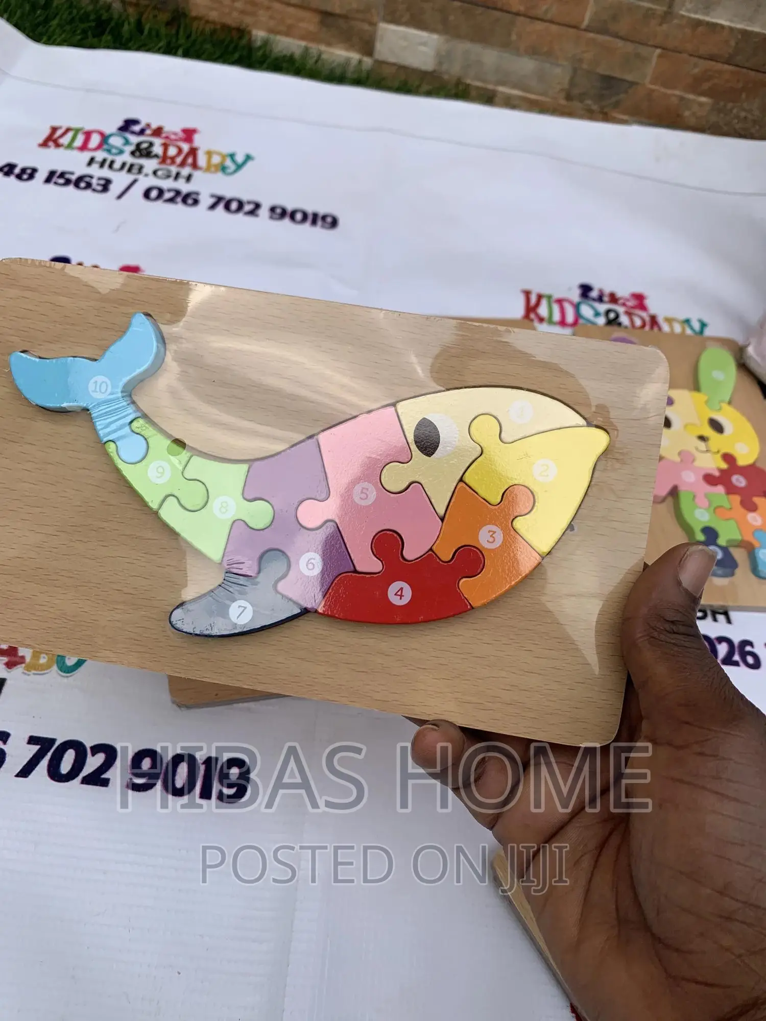 Wooden Puzzle Game Animal Puzzle Pieces Number Puzzle