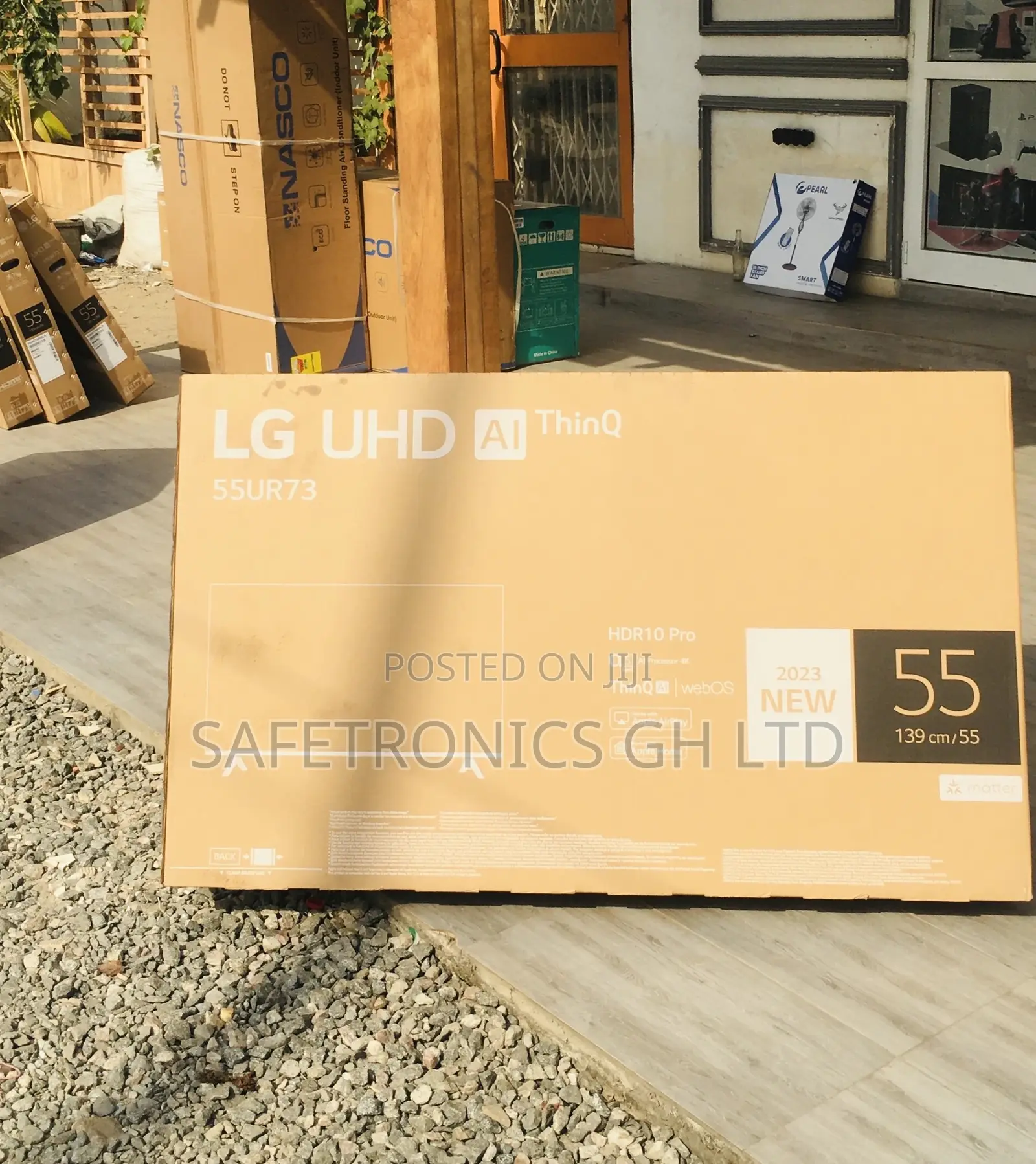 Electric 55 Inches Glossy LED UHD Black Smart LG Tv