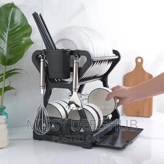 2 Tier Plastic Dish Rack