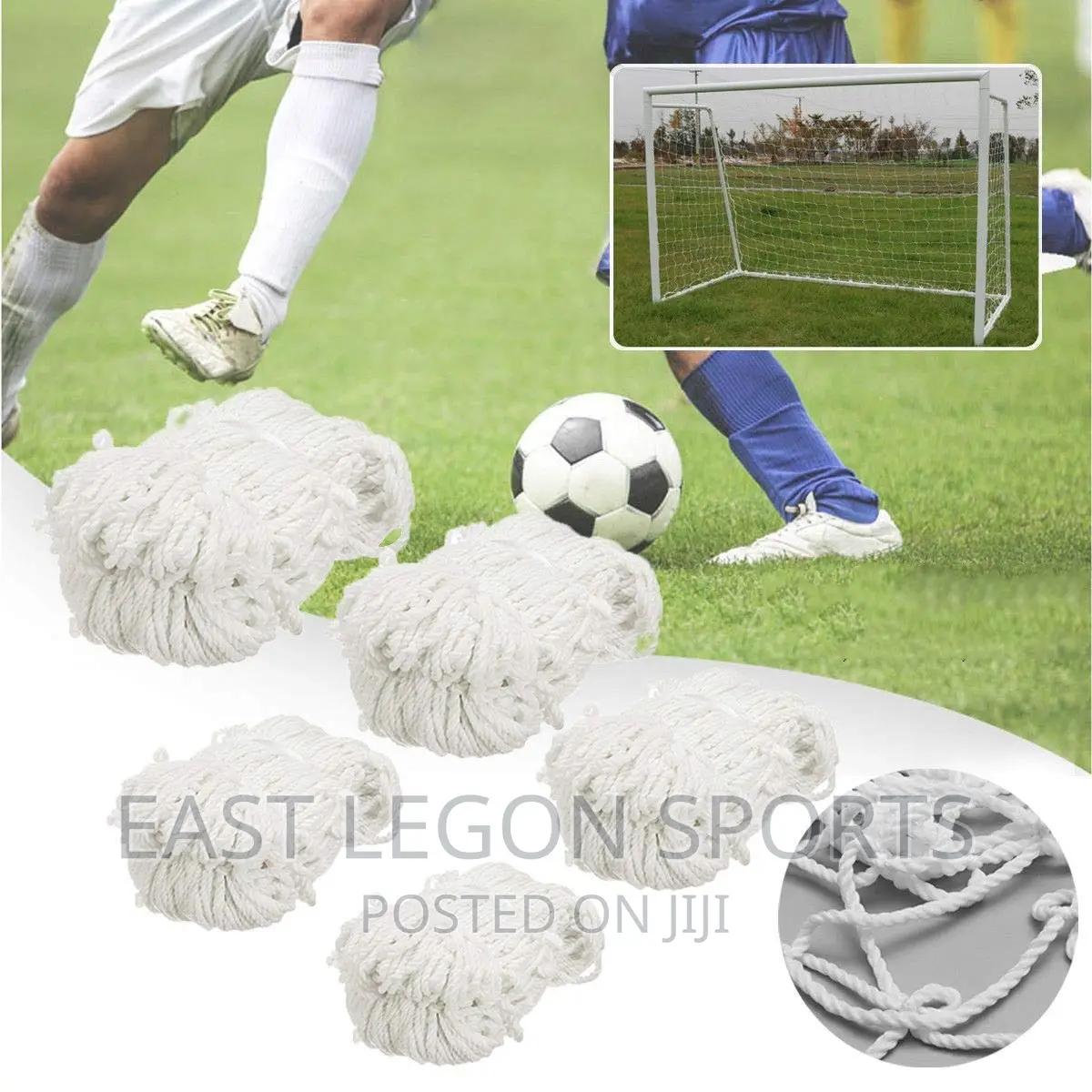 Foot Goal Net Only for Post Pole X 2 Standard